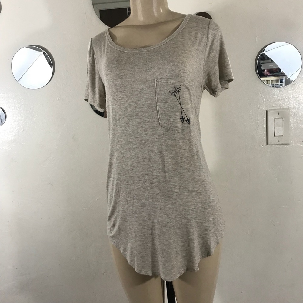 French & pastry blouse medium light gray arrows